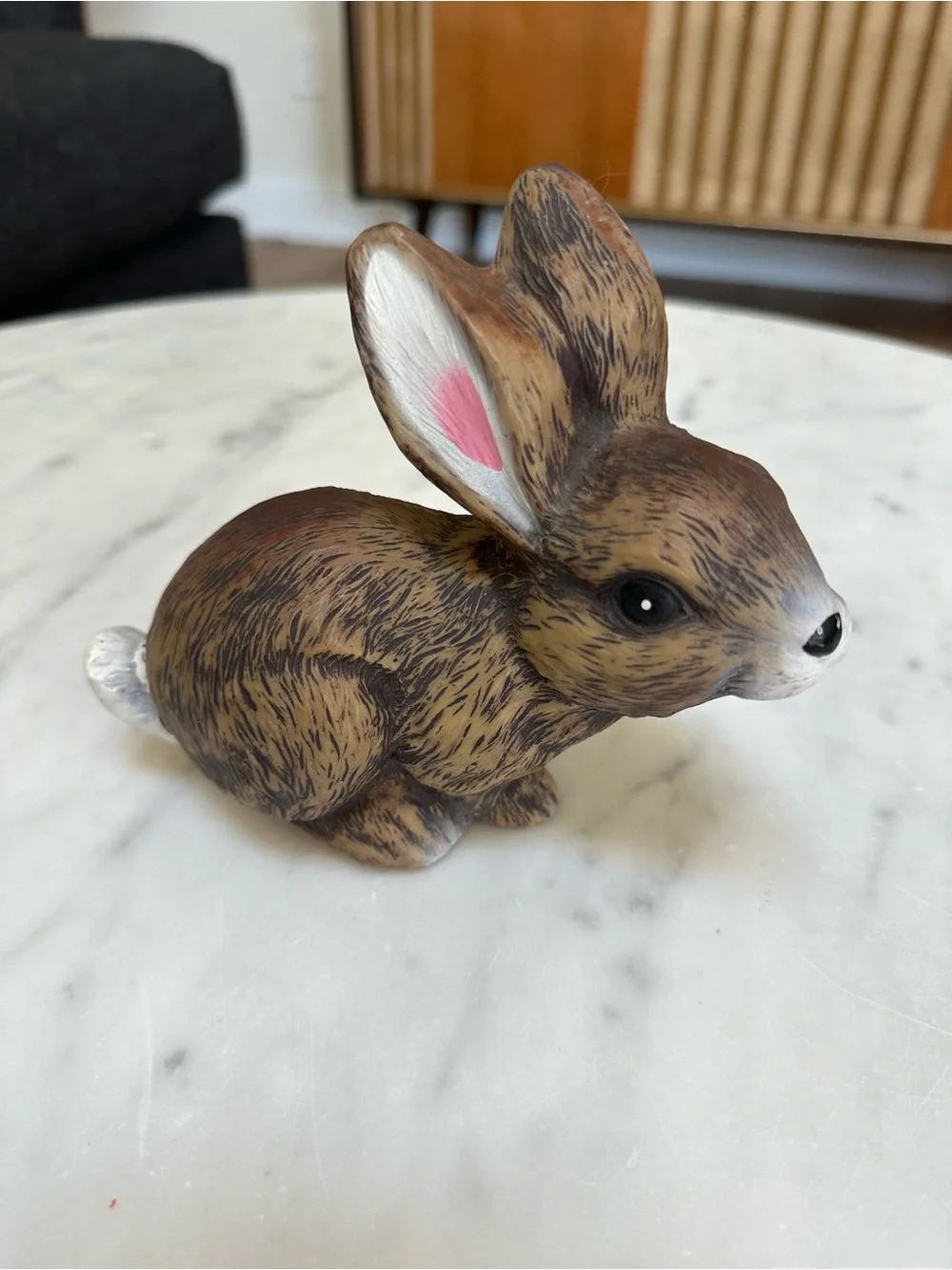 1989 Artline model 6018 brown baby bunny rabbit resin garden Blow Mold